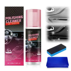 3.4oz Waterless Car Spray Wax & Interior Cleaner, Multi-Surface Car Detailer Spray for Interior & Exterior Care, Hygienic Protection Car Cleaning Kit for Dashboard, Leather & Trim