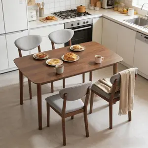 [Bellemave] 5-Piece Dining Table Set for 4| Compact Kitchen Table & 4 Chairs| Modern Style