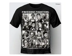 Black Freedom Fighters Collage Shirt Fred Hampton Martin Luther King Harriet Tubman Huey P. Newton Bobby Seale Angela Davis Marcus Garvey Fred Hampton Frederick Douglass Black History Month Juneteenth FBA Mothers Day Fathers Day gifts Cotton Menswear
