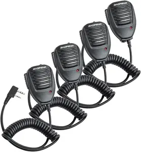 BaoFeng Walkie Talkie UV-5R Speaker Mic Microphone Remote Shoulder For UV5R BF-F8HP Pro 5RM UV-21R K5 PLUS 888S GM-15 Pro UV-5G Plus UV-17R TIDRADIO TD-H3 TD-H8