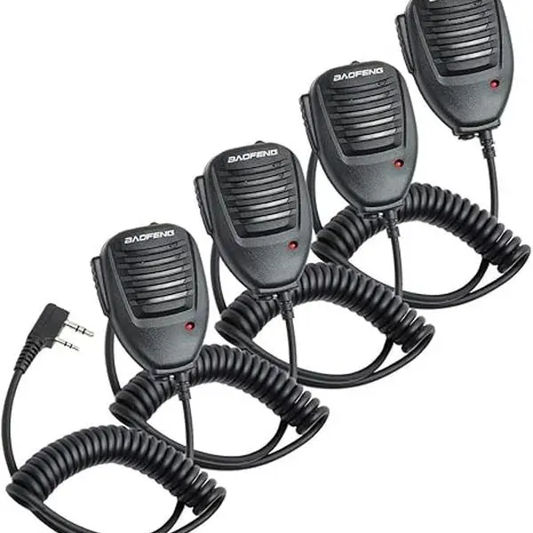 BAOFENG Microphone Handheld Walkie Talkie Mic Accessories Ham Radio Speaker Mic for UV-5R Mini BF-F8HP Pro AR-5RM DM32 UV32 GM21 UV-21R UV-5G Plus GM-15PRO K5PLUS AR-152 Quansheng UV-K5