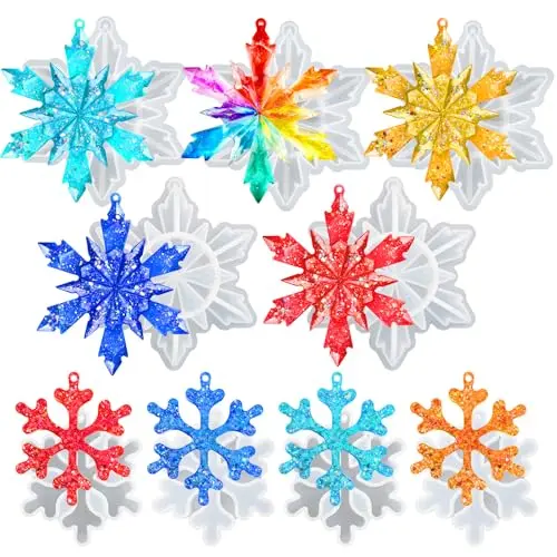 9 Pcs Snowflake Silicone Mold