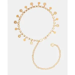Steve Madden COIN CHAIN BELT GOLD