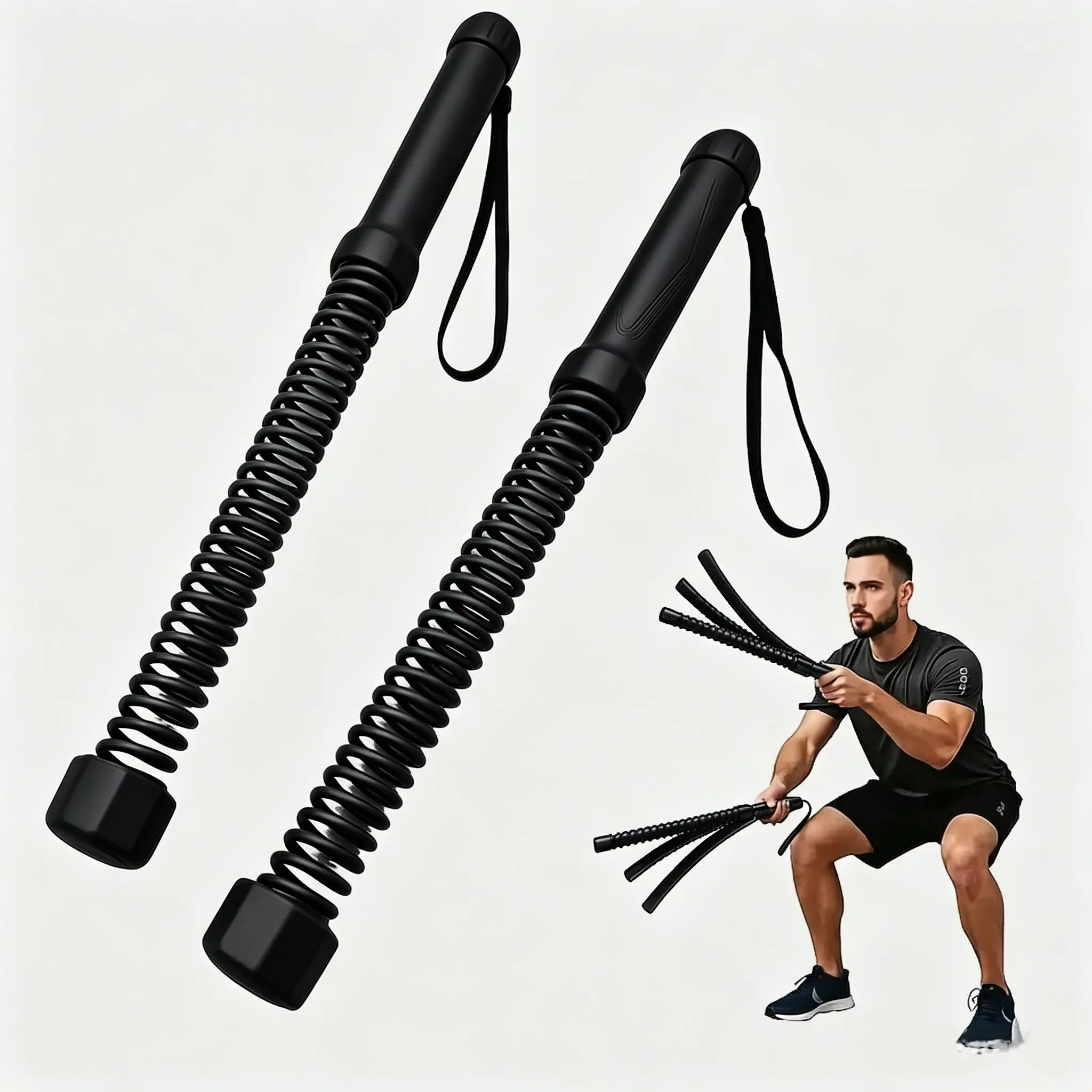 Heavy-Duty Spring Power Twister - Portable Strength Training Equipment for At-Home Upper Body, Arms, Chest & Shoulders