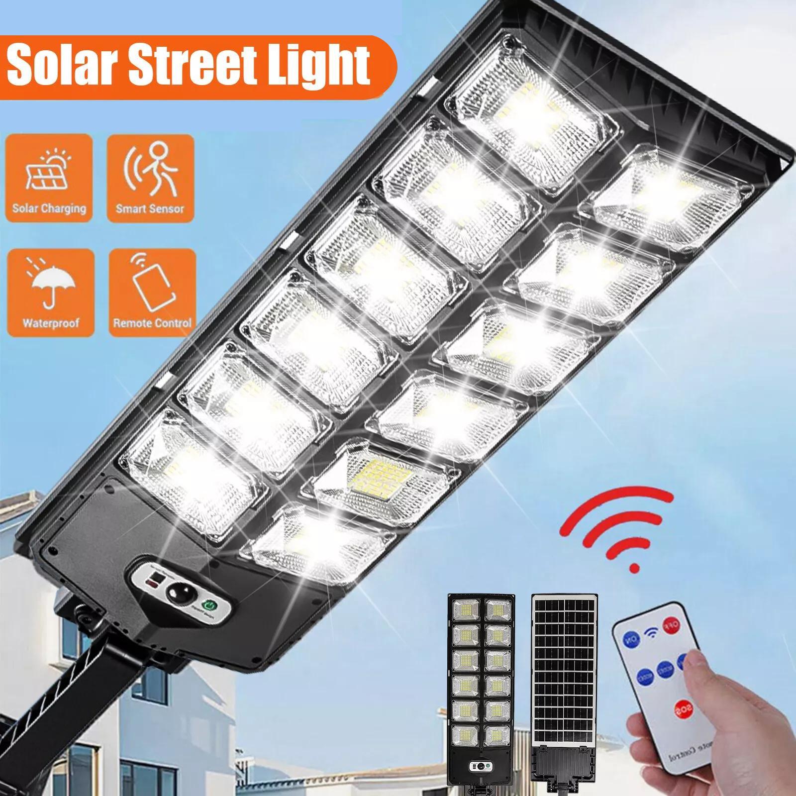 504 LED Commercial Solar Street Light Solar Lights Outdoor Road Area Lamp, 1PC Solar Lights Outdoor fun Yard Lighting Fl