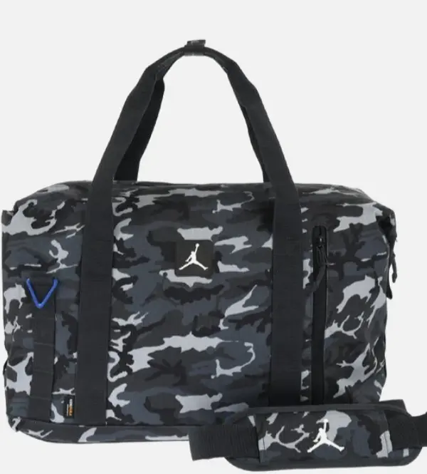 Jordan Flight Duffle Cordura Travel Training Gym Overnight Bag 40L Grey Camo