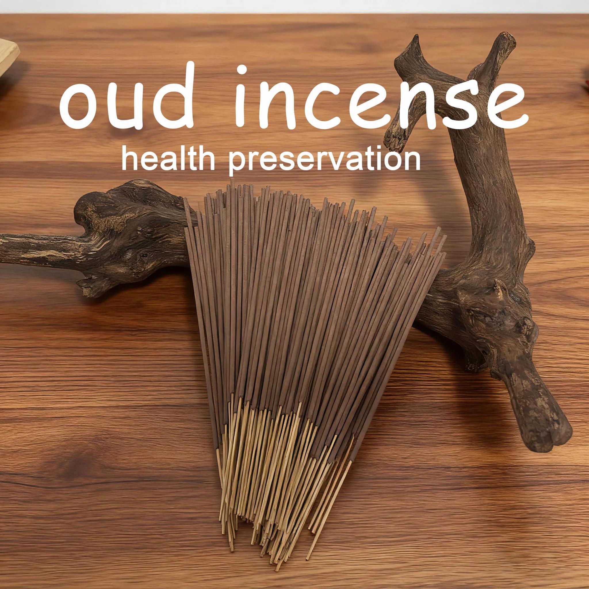 100/200Pcs High Grade Oud Incense Sticks Natural Ebony Agarwood Luxury Long Lasting Home Fragrance Aromatherapy