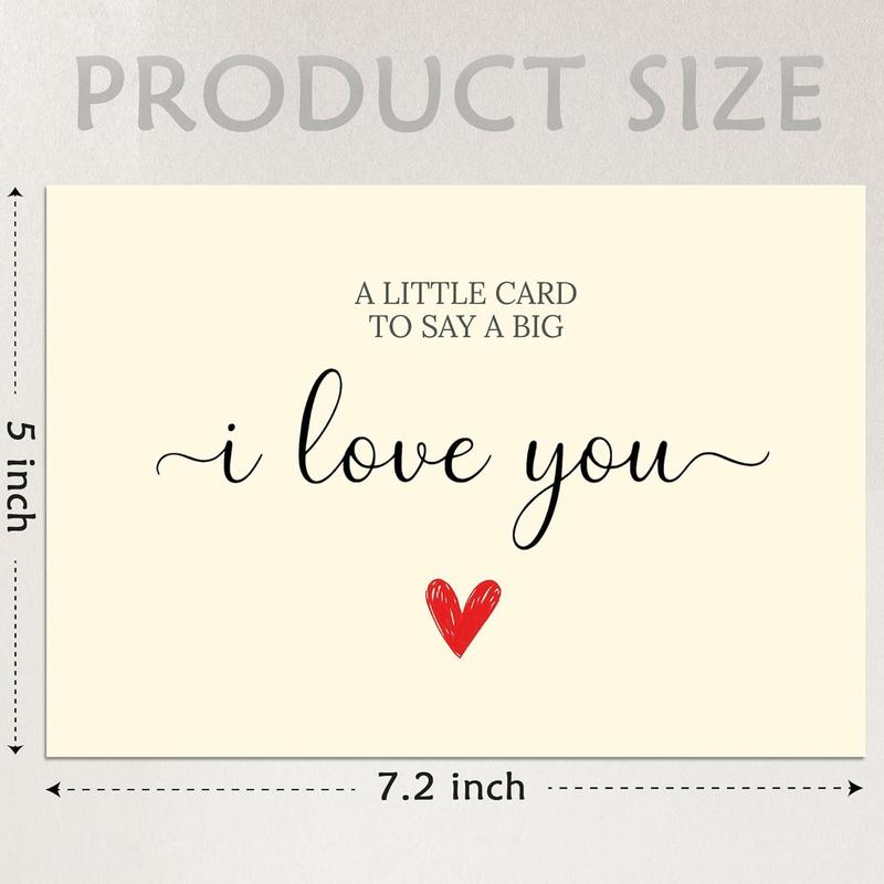 Cheerin Romantic Valentines Day Card with Envelopes - Sweetest Day Cards for Him and Her - Anniversary Card for Husband Wife Fiance Boyfriend Girlfriend - Birthday Card Gift 5X7 Inch