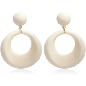 70s Earrings for Women White  Earrings 70s Outfits for Women Earrings Dangle Simple Retro 70s