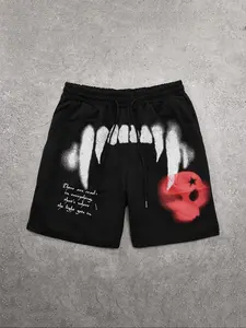 Men's Graphic Print Shorts, Casual Comfy Breathable Shorts for Summer, Fashion Men's Bottoms for Daily Wear, Lightweight Printed Shorts