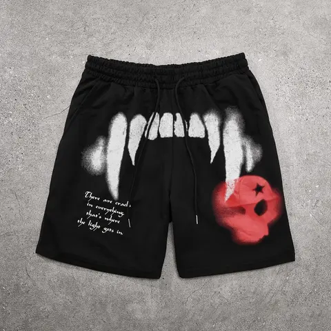 Men's Graphic Print Shorts, Casual Comfy Breathable Elastic Shorts for Summer, Fashion Men's Bottoms for Daily Wear, Lightweight Printed Shorts