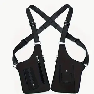 Multifunctional Retro Vest Bag Adjustable PU Leather Crossbody Fanny Pack for Men Women 40cm Classic Elegant Concealed Carrying Belt Travel Essentials