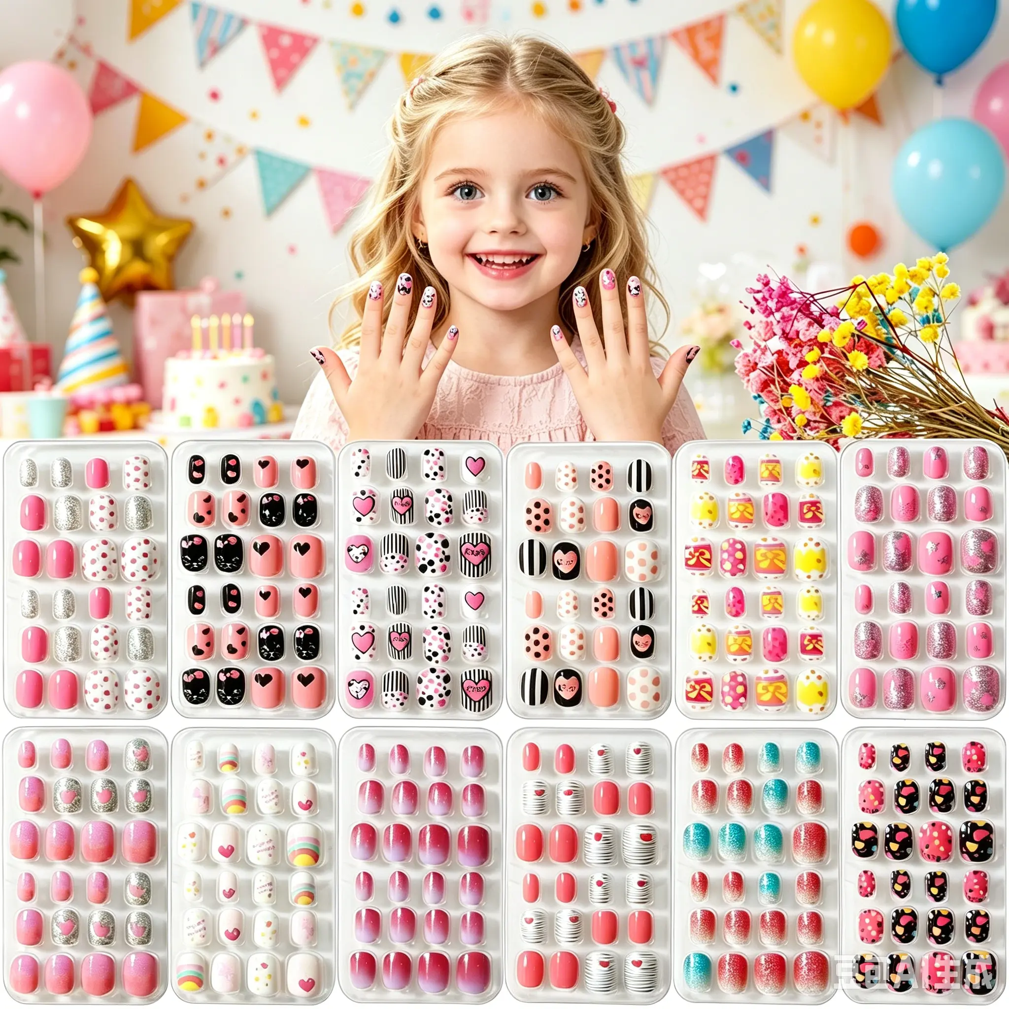 人形 nailah kit kids fake nail set - TikTok Shop