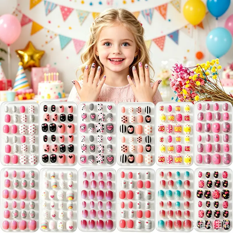 kids fake nail set - TikTok Shop