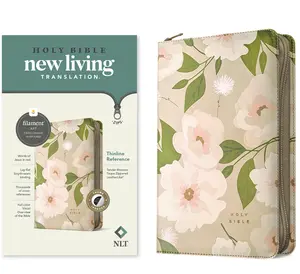 NLT Thinline Reference Zipper Bible, Filament Enabled (Leatherlike, Tender Blossom Taupe, Indexed, Red Letter) -- New Living Translation - Bible