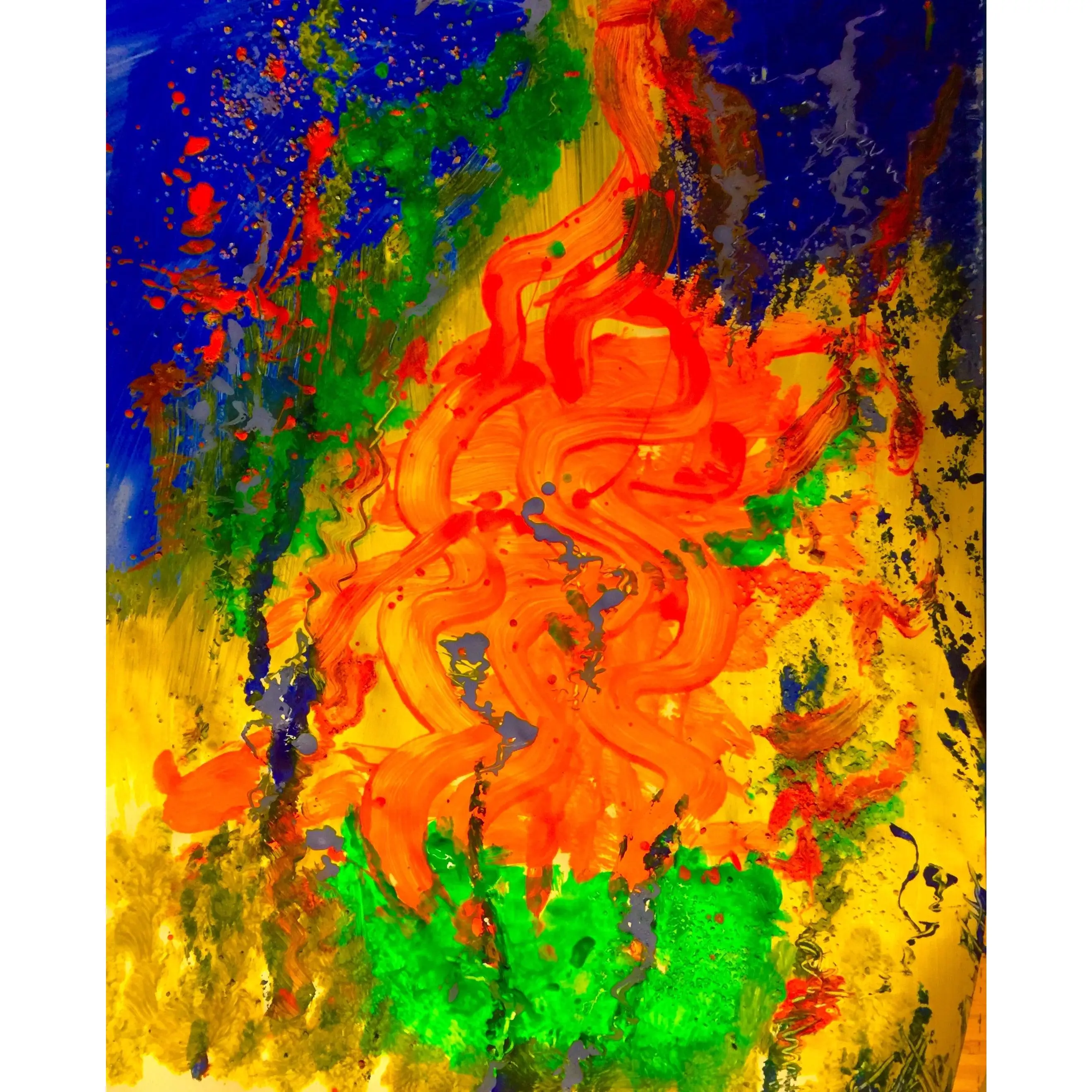Comet, Wall Art Contemporary Painting Modern Decor
