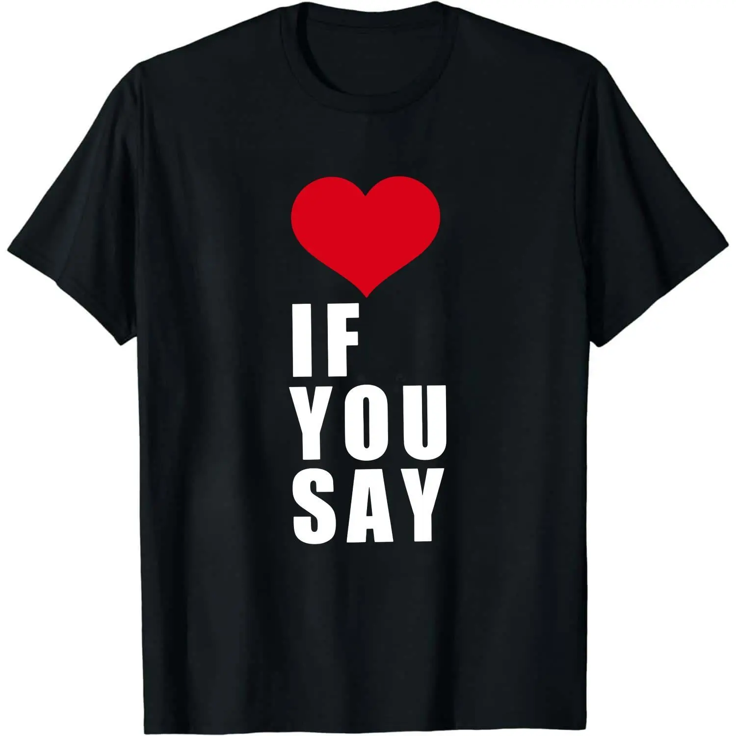 Women's Cotton Printed Round Neck Kpop "Love If You Say" Romance Untold T-Shirt - Harajuku Streetwear Unisex Casual Top