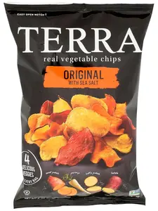 Terra Vegetable Chips, Original Exotic Sea Salt, 5 oz Snack Crispy