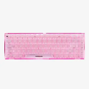 CLEAR ROSE QUARTZ Basecamp 65 Keyboard (Silent Glacier Switch) CLEAR ROSE QUARTZ Basecamp 65 Keyboard (Silent Glacier Switch)