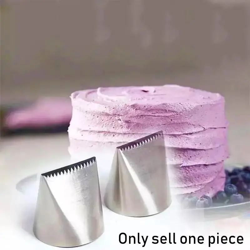 Stainless Steel Cake Decorating Nozzle, 1 Count Cake Pipping Nozzle, Kitchen Baking Utensils Supplies