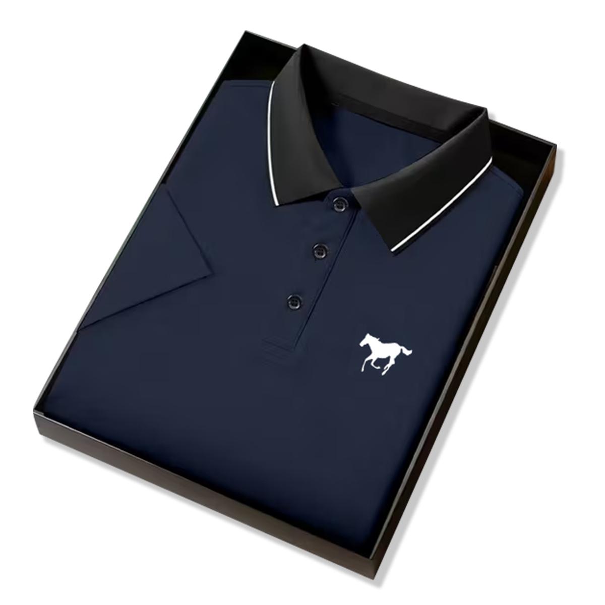 Men’s 3-piece polo shirt set for business casual, sports, and everyday activities; short-sleeve polo shirts; short-sleeve polo shirt set