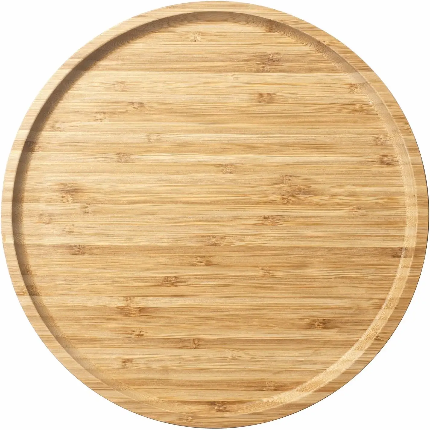 Serving Platter, Round  Tray, Wooden Serving Tray, Fruit, Bread, Salad Plate, Round  Charcuterie Board, 11.8 inch