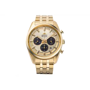 Orient Stretto 40mm Solar Quartz Chronograph with Sapphire Crystal, RA-TX0301G10B