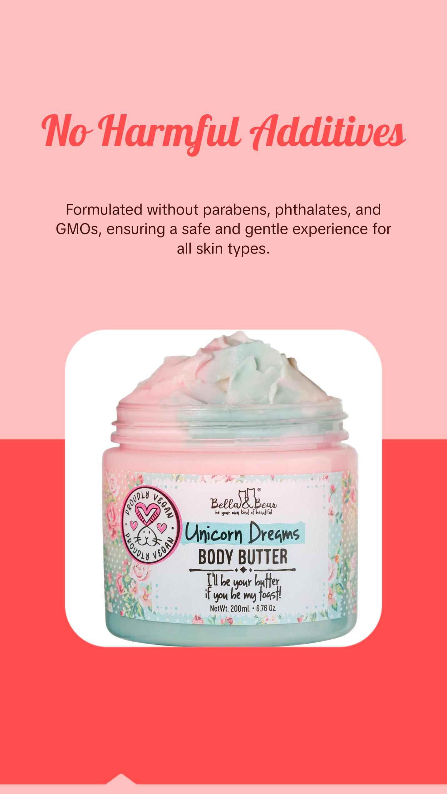 Bella & Bear 6.7oz Unicorn Dreams Body Butter | Shave Cream | Body Lotion--=%2=- cleanse=%2=----=%2=- bar=%2=-- cleanse bar