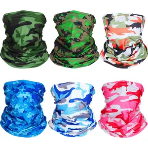 6PCS Camo Neck Gaiter – Cooling UV Protection Face Mask for Men & Women Outdoor