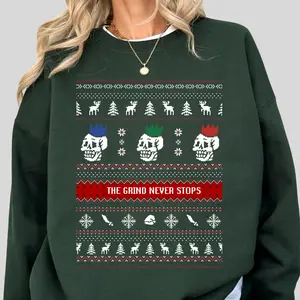 [ARRIVE AFTER CHRISTMAS] The Grind Never Stops Shirt, OSRS Ugly Christmas Sweatshirt, Unisex Sweatshirt Hoodie