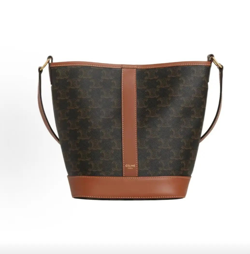 Pre-owned Celine Small Bucket Cuir Triomphe Leather Shoulder Crossbody Bag