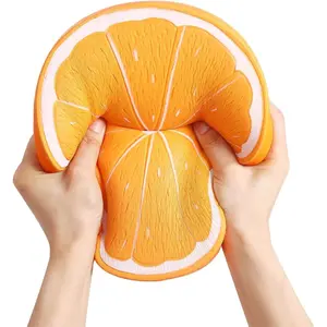 Anboor 10 Inches Squishies Orange Jumbo Kawaii Soft Slow Rising Scented Big Fruit Squishies Stress Relief Kid Toys Decoration Props