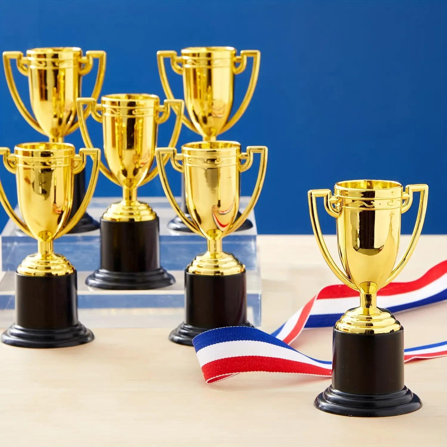 12counts Mini Trophies Awards, Gold Participation Trophy Cups For Sports Tournaments And Competitions