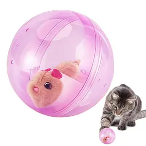 Electric 360-Degree Rotating Rolling Ball Interactive Cat Toy, Durable Build, Energy-Efficient Motor, Long Battery Life, USB-C Rechargeable, Indoor Hunting Toy for Cats, Blue/Pink Options, Perfect Birthday Gift free kitten kitty