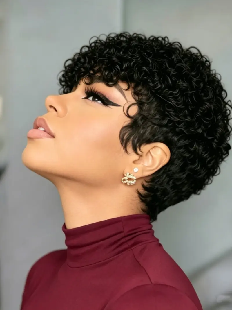 Petite Cap Pixie Wig Lightweight Layered Synthetic Hair Chat by Ellen Wille | HF Synthetic Lace Front Wig (Basic Cap  main image 4