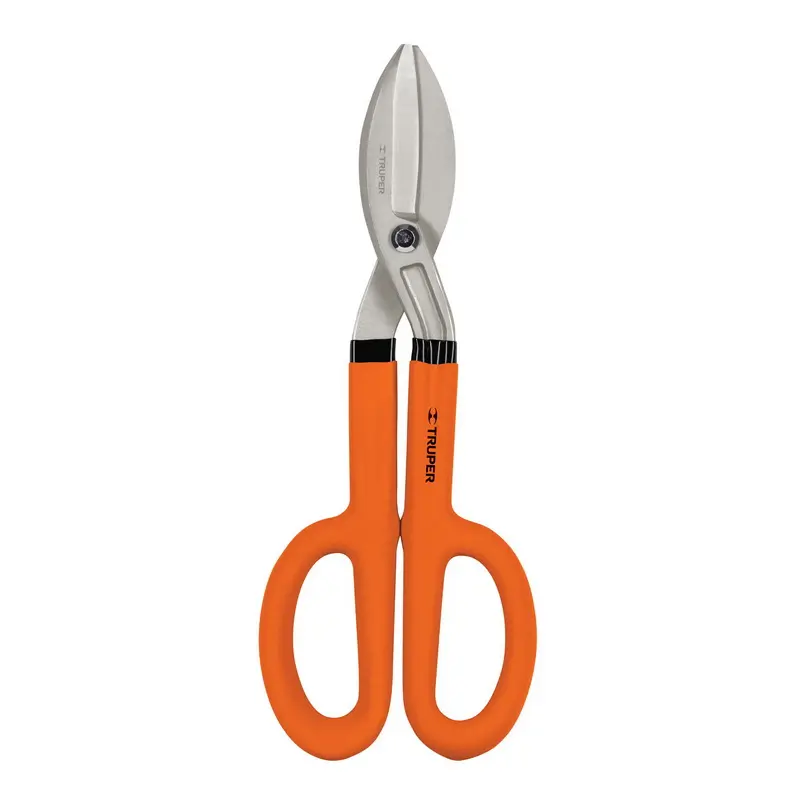 Truper Scissors Hojalatero 12' Gamefowl Tijeras Durable & Precision Tool for Gamefowl Care with Carbon Steel Construction and Vinyl Cushioned Handle