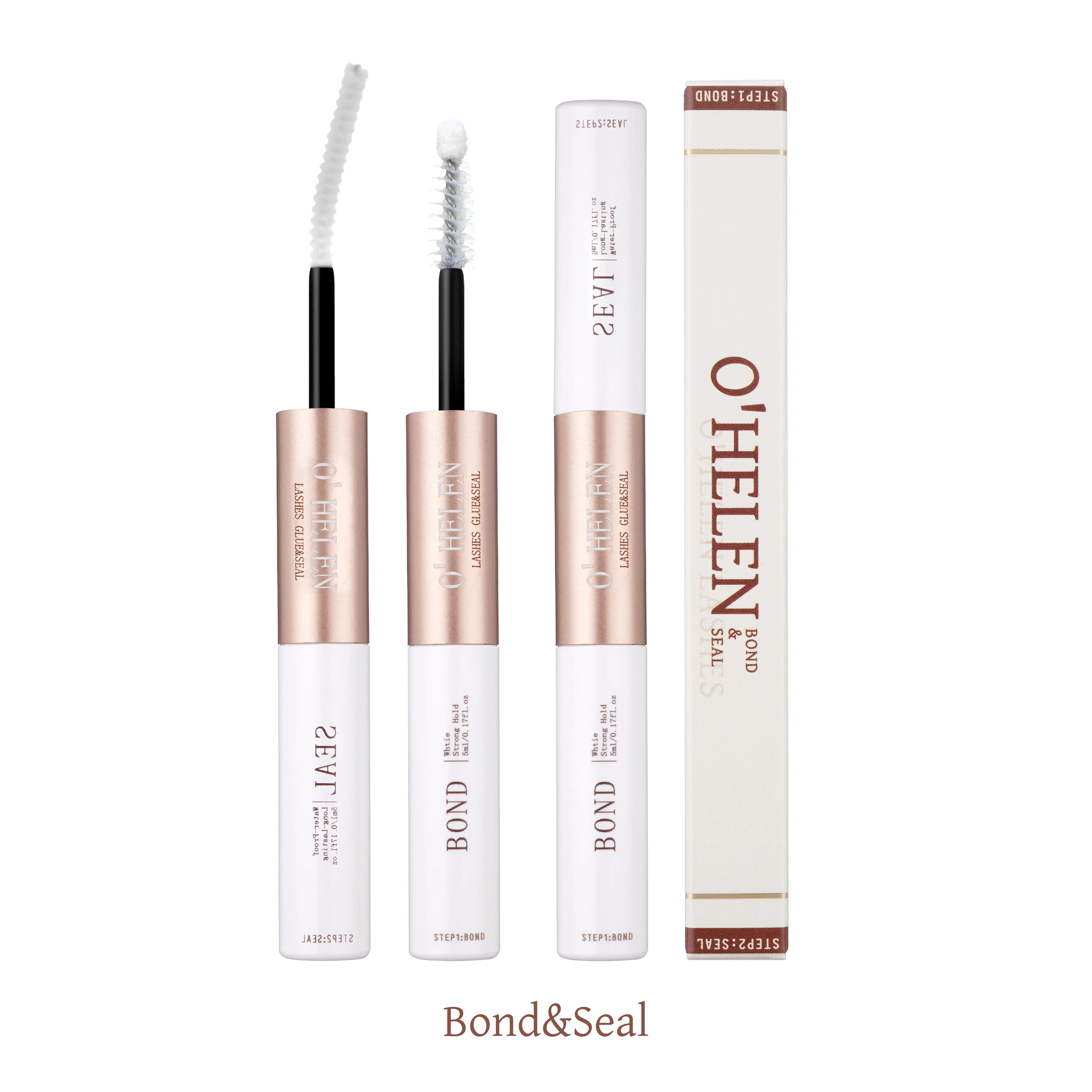 O'Helen Bond and Seal Long Lasting Pre-glued Lash Glue, Low Irritation Waterproof Lash Adhesive, No Residue Gentle Lash Glue for Sensitive Eyes, All-Day Flawless Lash Makeup
