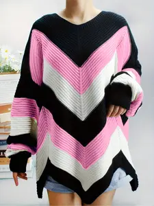 Autumn Winter Casual Women's Long Sleeve Top Knitwear, Plain Design, Comfortable Fit, Perfect for Daily Wear & Outdoor Activities