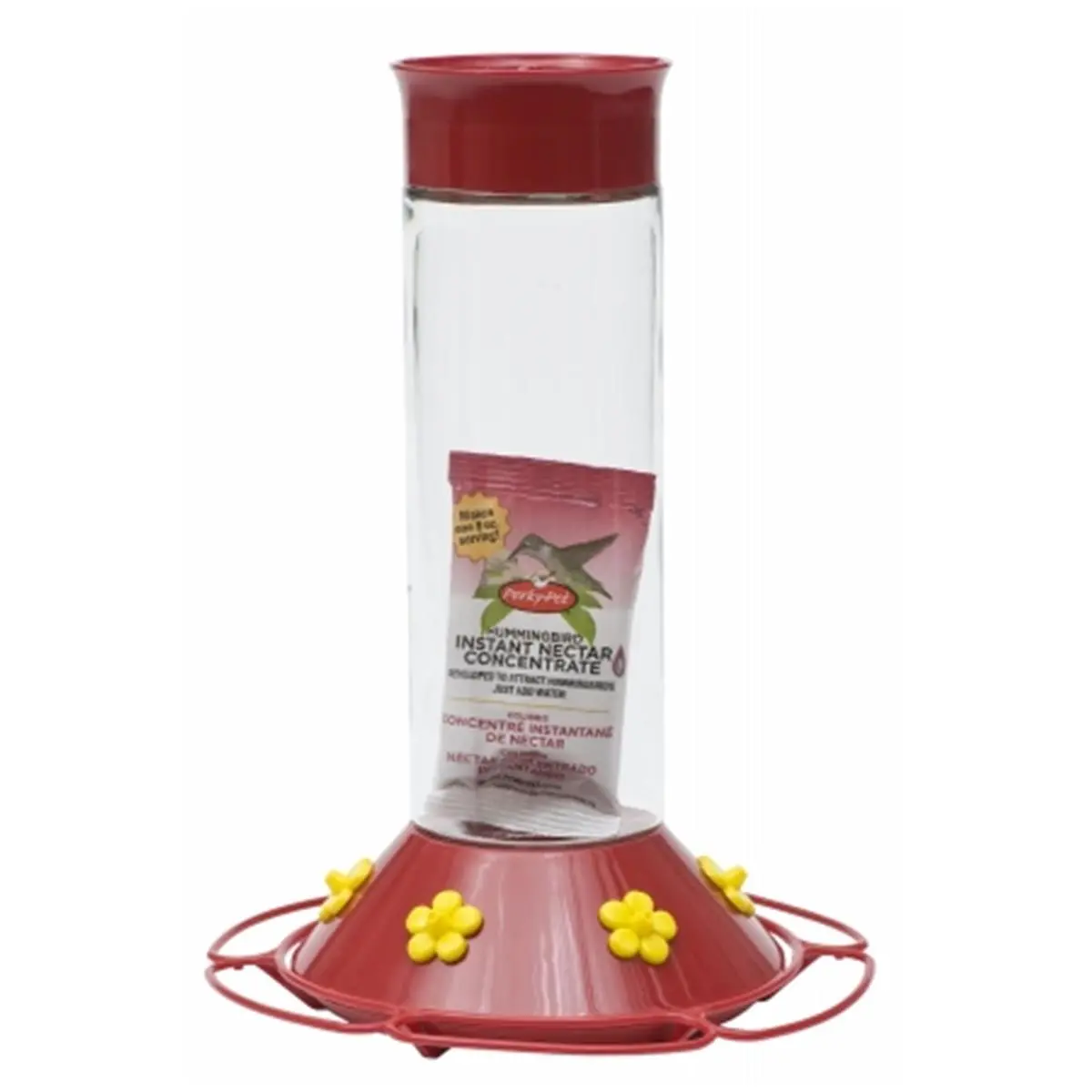 Woodstream 30 Oz Clear Glass Hummingbird Feeder