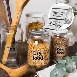 1150/690 sheet set, 230 sheets per roll of 50 * 30mm transparent thermal paper, waterproof, strong adhesive, fade resistant. Very suitable for use in homes, kitchens, companies, warehouses, jars, bottles, weddings, gifts, and DIY