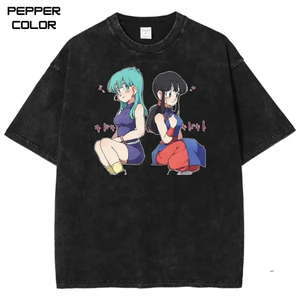 Bulma And Chichi Classic Graphic T-shirt, DBZ Shirt, Vintage Anime Shirt, Manga shirt, Unisex Streetwear Tee, Menswear Womenswear Tops,Trending, All Size, Gift for Anime Lovers