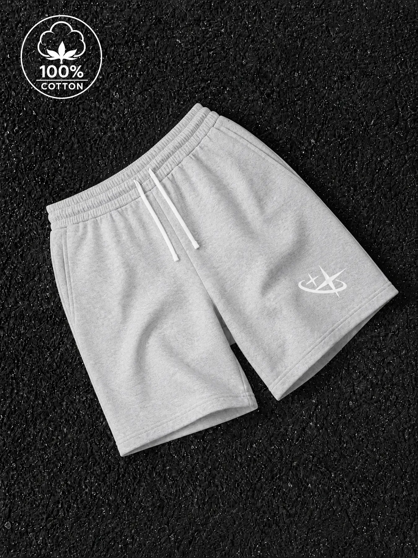 Men’s Sweat Shorts - Unisex Relaxed Fit Above-Knee Athletic Bottoms with Elastic Waistband, Adjustable Drawstring, Side Pockets, Clean Hem - Men’s Clothes, Sporty Streetwear Clothing for Gym, Lounge