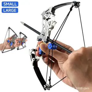 Stainless Steel Mini Bow and Arrow Small Pulley Bow Package Indoor and Outdoor Toys Competitive Leisure and Entertainment Compound Bow