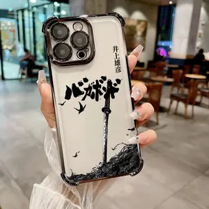 Simple samurai sword pattern Phone Case Suitable for iPhone 17 16e 16 15 14 13 12 11 Mini Pro Max Air X XR XSMAX 8 7 Plus Anti Fall Protective Transparent Soft Back Cover