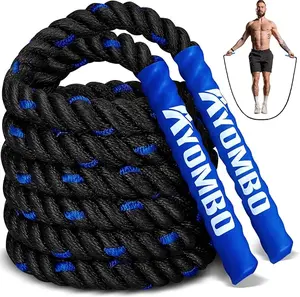 Jump Rope, Weighted Jump Rope for Fitness, Heavy Jump Ropes for Men Women Kids, Battle Skipping Ropes for Exercise, Suitable for Boxing, Cardio, Training Muscle Speed Home Gym Workout Equipment