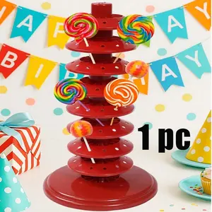 Multi-Layer Lollipop Rack, Plastic Candy Display Stand with Tree Design, No Power Needed, Ideal for Kitchen, Parties, Weddings, Valentine's Day