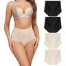 LEVAO Women's 4-Pack High-Waist Seamless Panties, Tummy Control, Full Coverage, Soft Lace, Smooth Spandex, Breathable Elastic Underwear S-XXL,sohochic