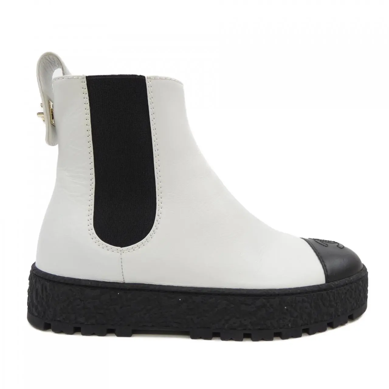 Pre-owned CHANEL Calfskin Small Leather Goods Boots