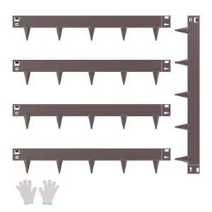 VEVOR Steel Landscape Edging 5 Packs 39x3in Rust-Resistant Garden Edging Border Brown
