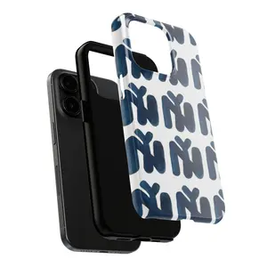ELIXR NYC Navy Logo iPhone Case, Aesthetic Protective Case Custom Cute Tough Protective Multi Layer iPhone and Samsung Case, iPhone 15- iPhone XS